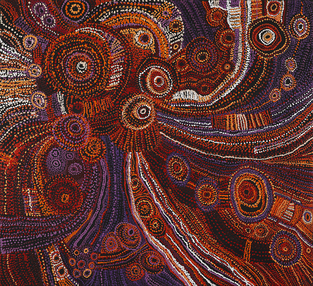 Tali tjitin-tjitinpa (Glowing red sand) - Painting - Priscilla Singer