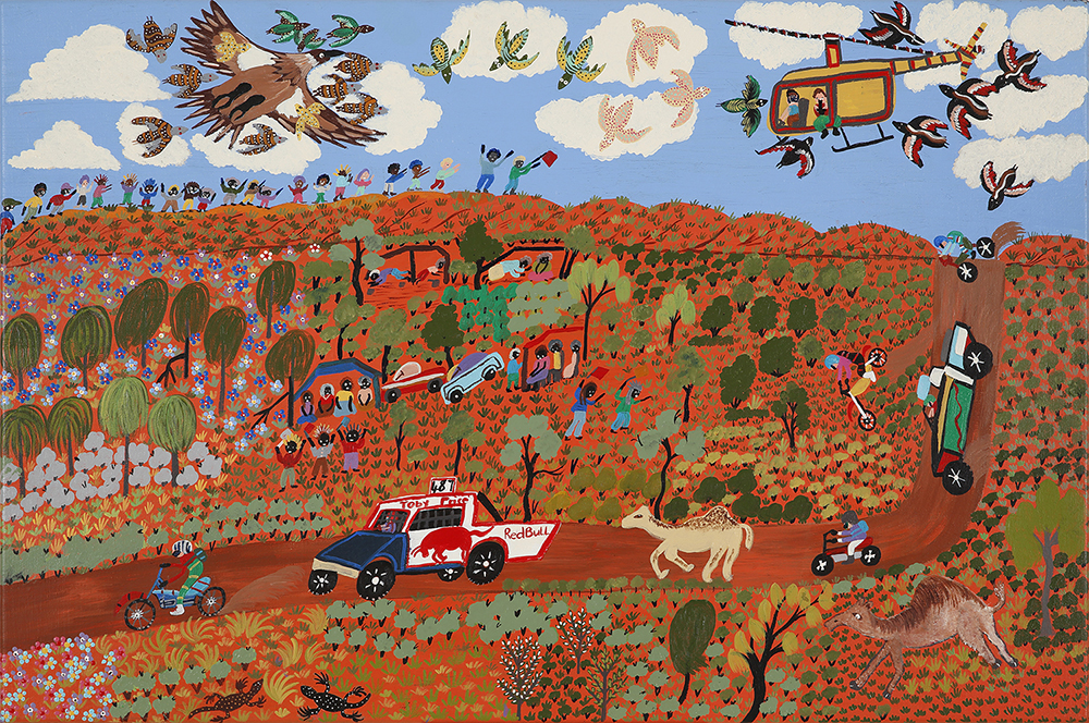 Finke Desert Race - Painting - Marjorie Nunga Williams
