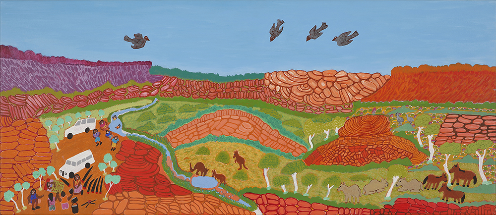 Illari Creek, Tempe Downs - Painting - Betty Conway