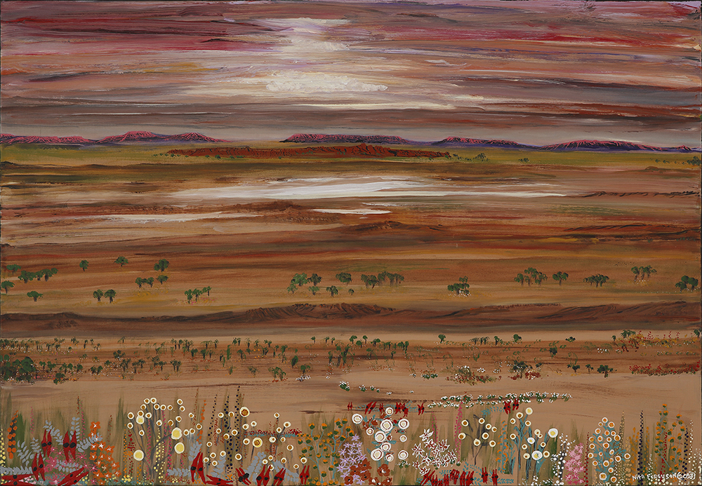 Desert Flowers - Painting - Nita Ferguson