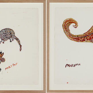 Animal Tjuta - Animals from Watarru - Painting - Mary Katatjuku Pan