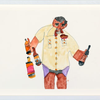Ranger Man Holding Beer- 'Put em'in the bin' - Painting - Conway Ginger