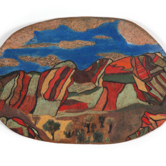 Landscape blue sky and clouds - Sculpture - Charles Jangala Inkamala