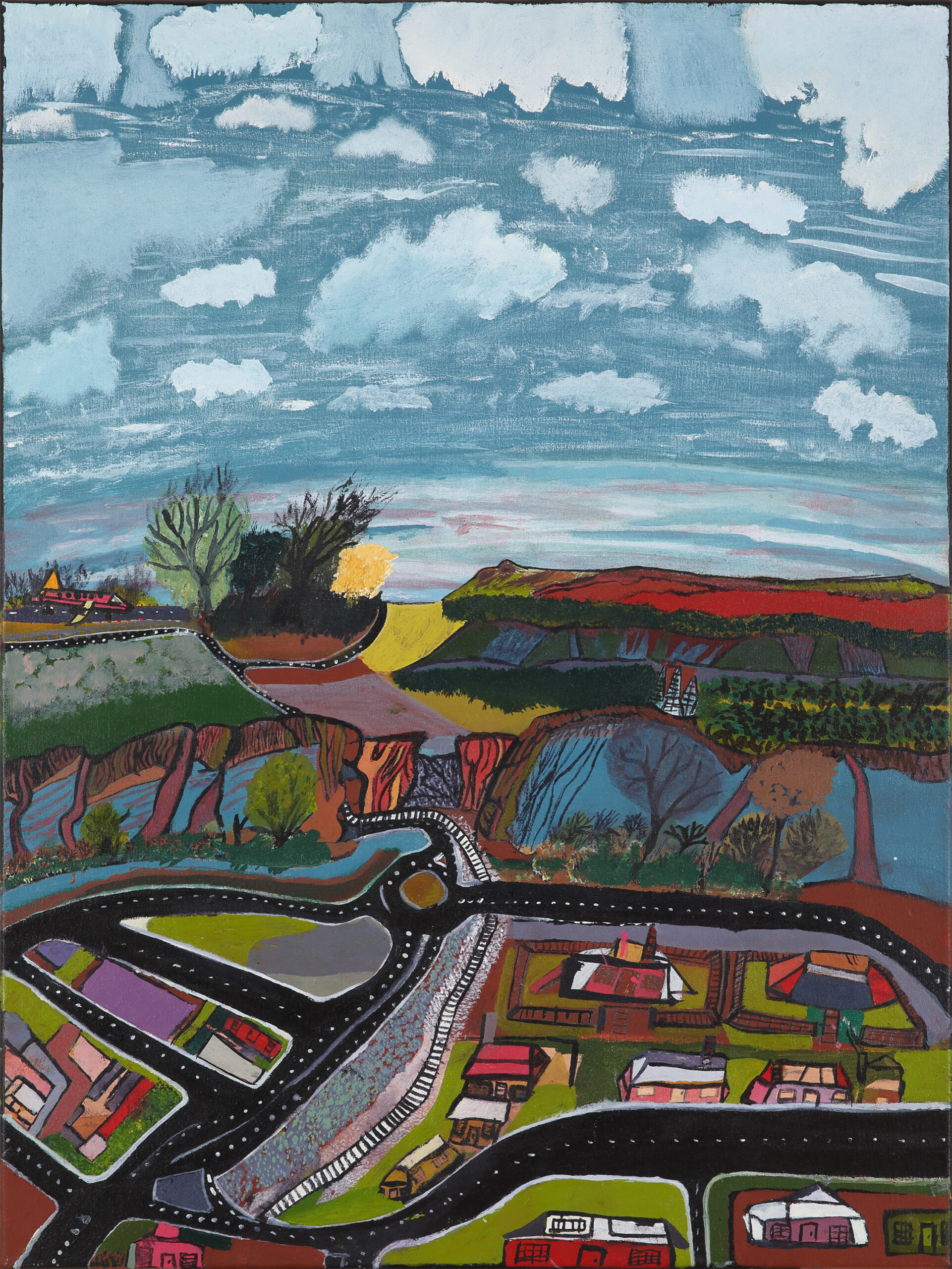 The Gap - Painting - Charles Jangala Inkamala