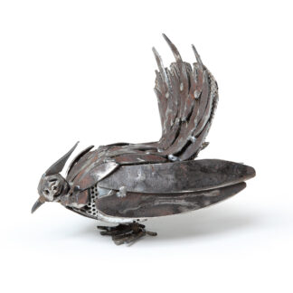 Puffed up crested pigeon - Sculpture - W K