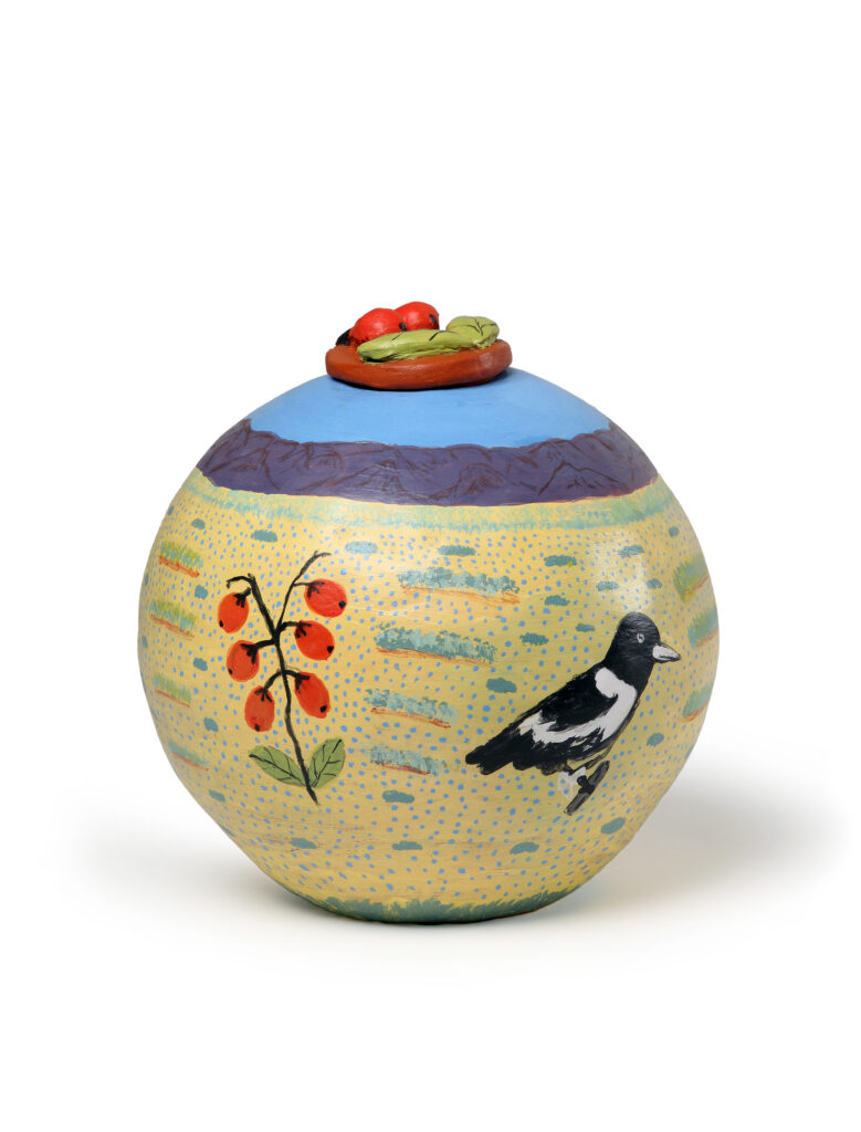 Birds and bush food at Hermannsburg Mountain - Sculpture - Dawn Ngala Wheeler