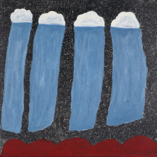 Raining over Mount Wedge - Painting - Grace Kemarre Robinya