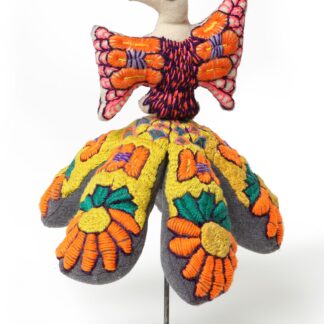 Bird in flower tree - Sculpture - Louise Nangala Robertson