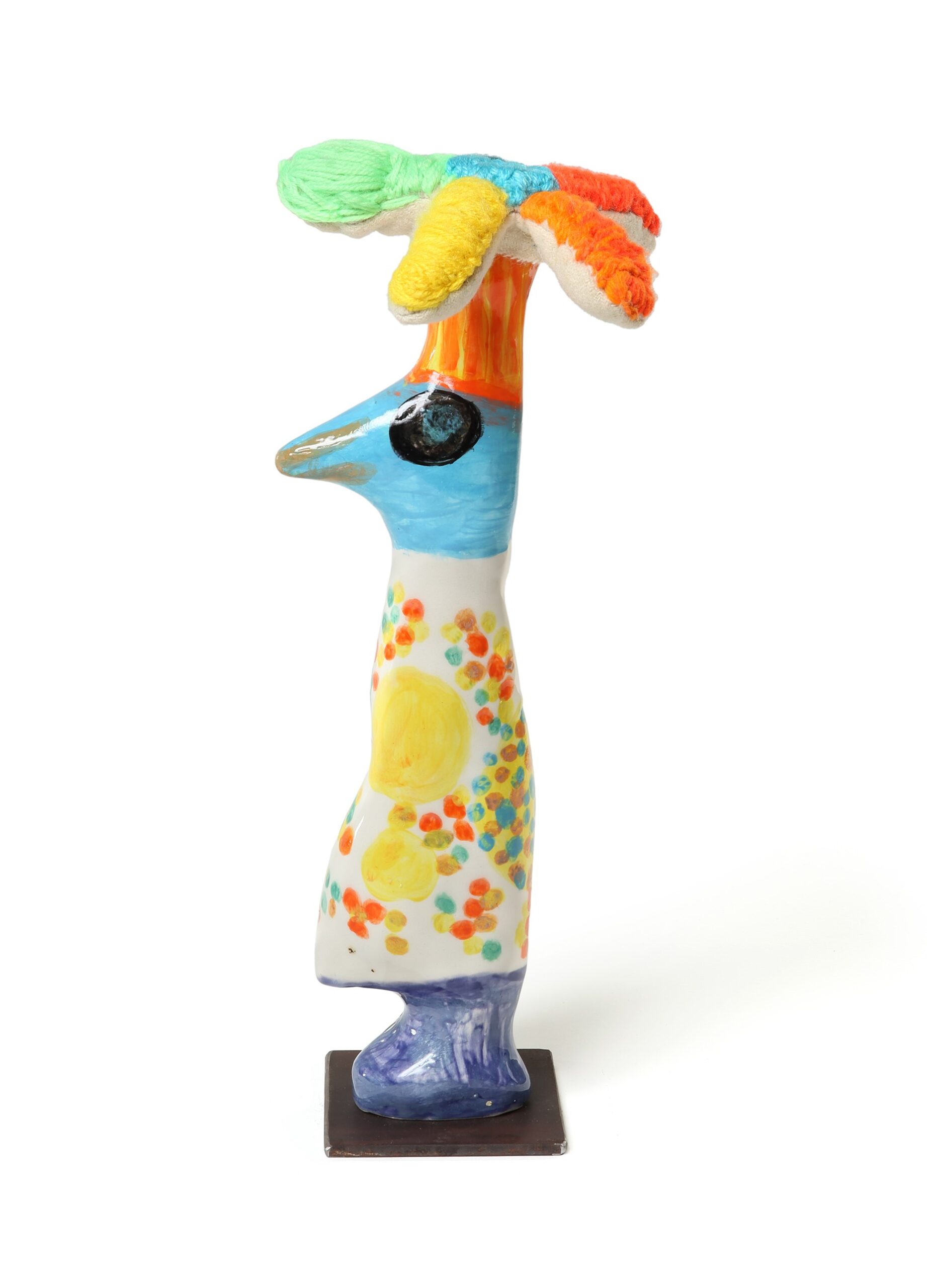 Bird with headpiece - Sculpture - Marlene Panangka Rubuntja